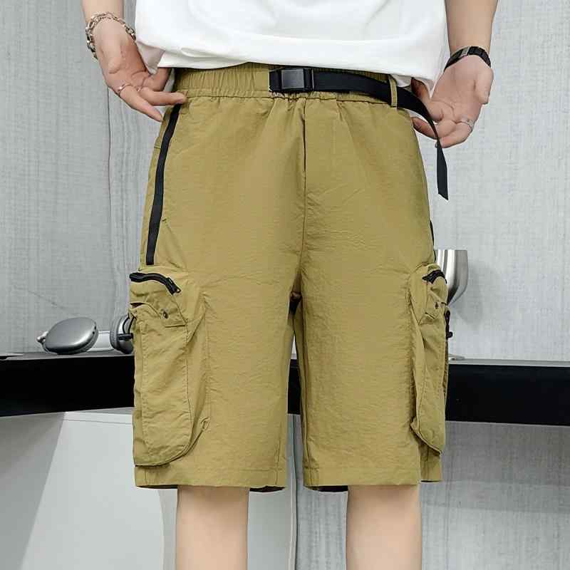 ハーフパンツ メンズ 機能的 アウトドア 防水 大容量ポケット ワーク ゆったり 五分丈 夏用 ポリエステル スポーツ ストレート ストレッチ ブラック カーキ グリーン ブラウン