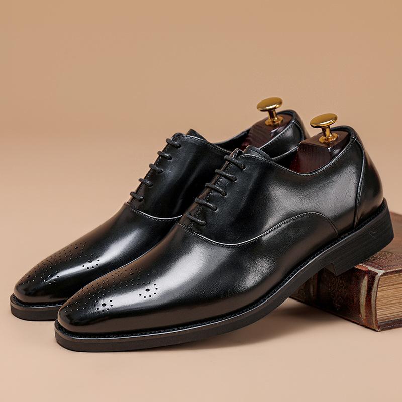 革靴 メンズ 本革 牛革 手染め ブローグ オックスフォードシューズ ビジネス カジュアル フォーマル ス..