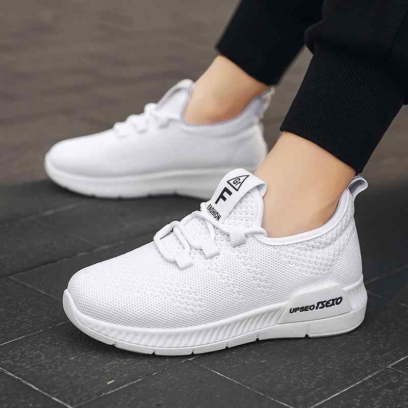 スニーカー レディース 韓国ファッション ホワイト ローカット ニット メッシュ カジュアル 普段使い 軽量 旅行 ウォーキング スポーツ ラウンドトゥ スリッポン MDソール 通気性 クッション性 オールラウンド