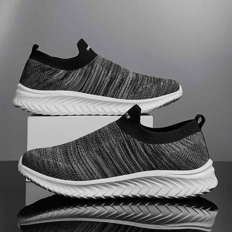 楽天way-ugoランニングシューズ 男女兼用 アウトドア 大きいサイズ スポーツ カジュアル シンプル フライニット EVAソール スリッポン ローカット ラウンドトゥ ウォーキング トレーニング