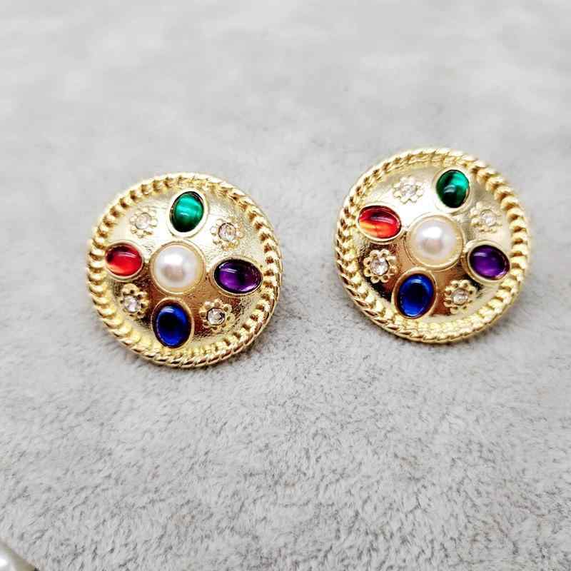 ピアス レディース 欧米風 レトロ ヴィンテージ調 S925シルバーポスト 合金 キャッツアイ ラインストーン 幾何学 上品 個性的 華やか 高級感 普段使い お出かけ(x2)