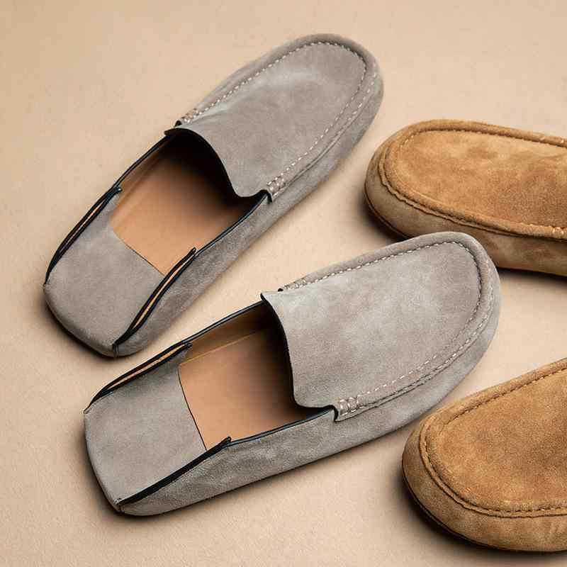 シューズ メンズ ドライビングシューズ ローファー モカシン スエード牛革 通気性 ソフトソール 快適 ..