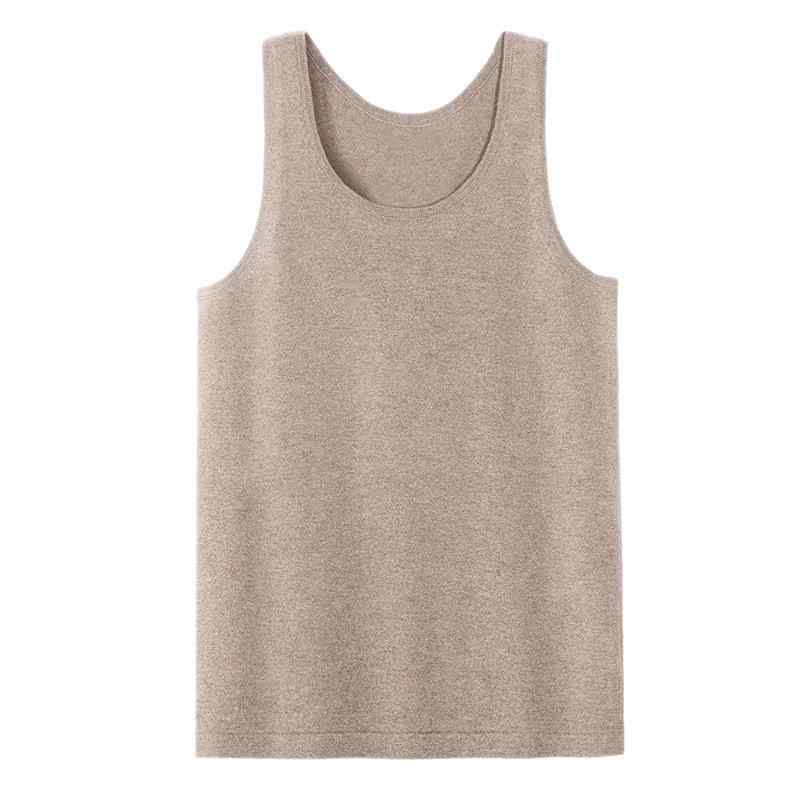 ニットベスト メンズ カシミヤ100% プルオーバー クルーネック 薄手 保温性 暖か 高級感 インナーウェア デイリーユース 無地 快適