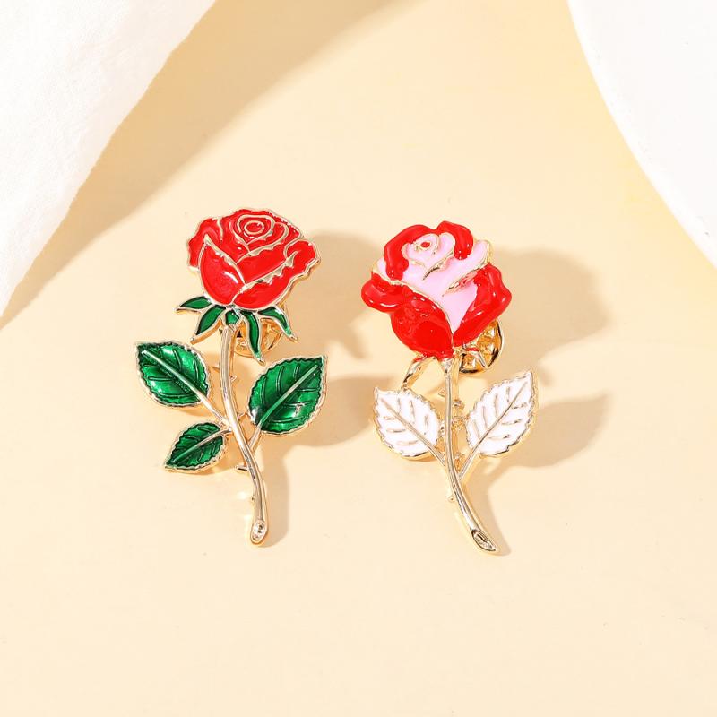 ブローチ ユニセックス 薔薇 バラ 合金 電気メッキ加工 ファッション おしゃれ 個性的 デザイン 万能 ..