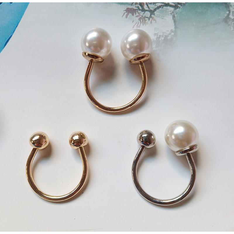 アクセサリー レディース 着脱可能 袖口飾り シューズクリップ U字型 C字型 ダブルヘッド スパイラル ..