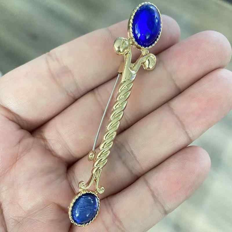 ブローチ レディース 欧米風 ファッション アンティーク ヴィンテージ アクリル製 幾何学 スティック ショールピン アクセサリー レッ..