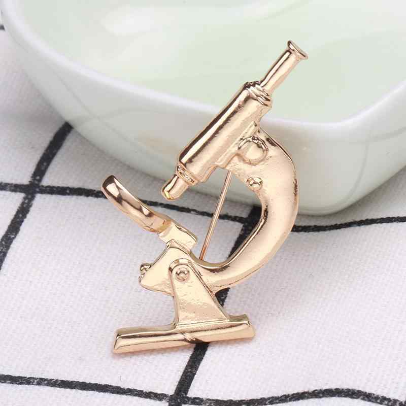 ブローチ レディース 個性的 かわいい 顕微鏡モチーフ 医療系デザイン 光沢 バッジ ファッション小物 ..