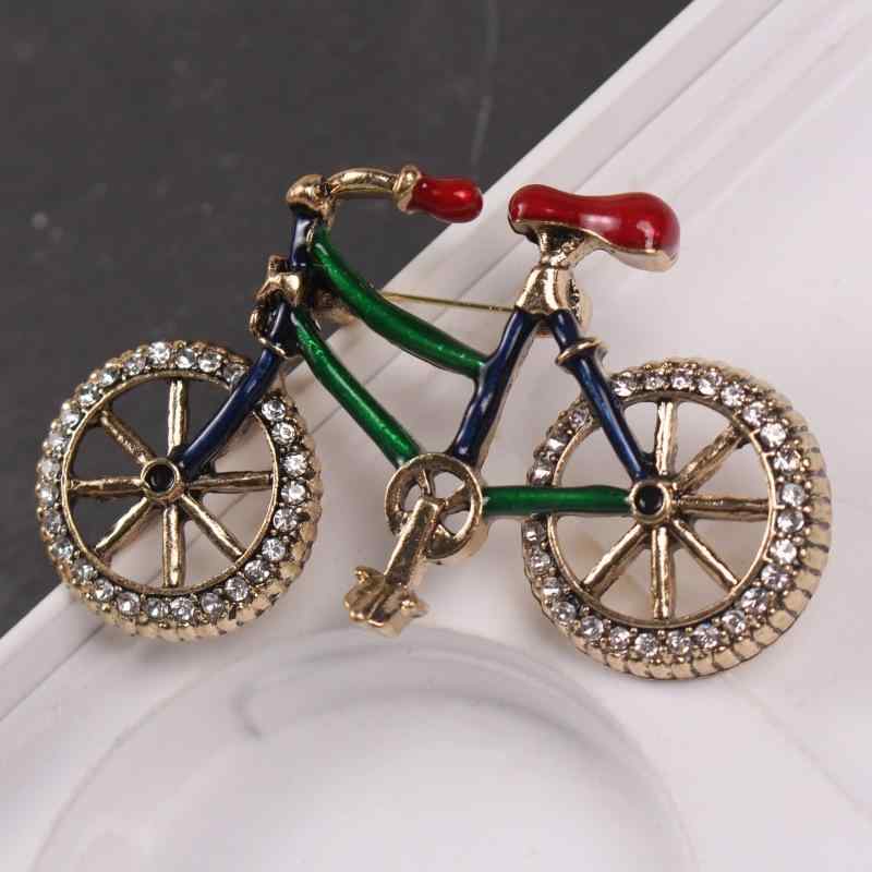 ブローチ 男女兼用 レトロ ヴィンテージ おしゃれ ユニーク 自転車モチーフ サイクルアクセサリー 服飾..