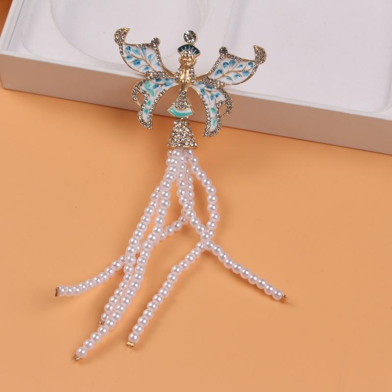 ブローチ レディース 女性用 蝶 バタフライ エレガント おしゃれ レトロ ヴィンテージ 高級感 タッセル..