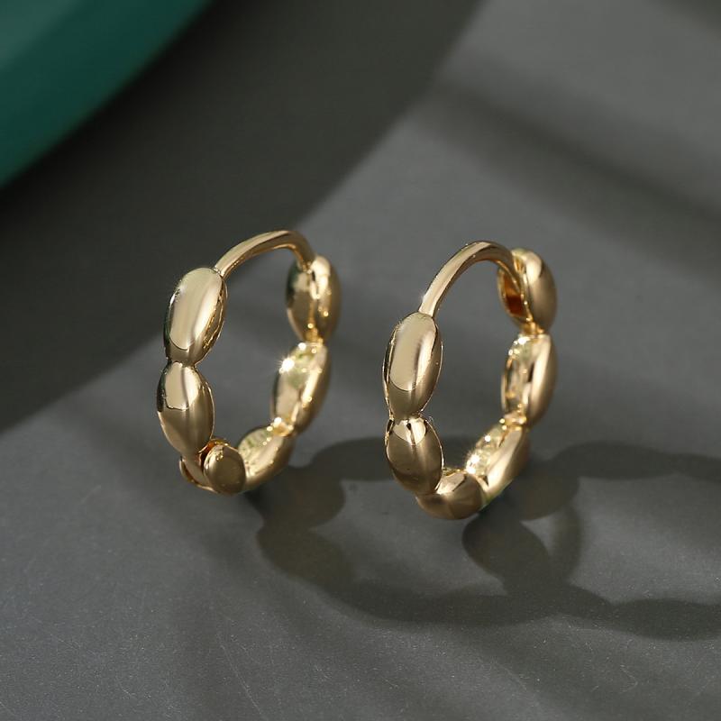 ピアス レディース フープピアス 欧米風 上品 エレガント スタイリッシュ 銅製 幾何学 花びら 円形 シンプル 万能 大人カジュアル オフィス 普段使い ゴールド シルバー 春夏(4)