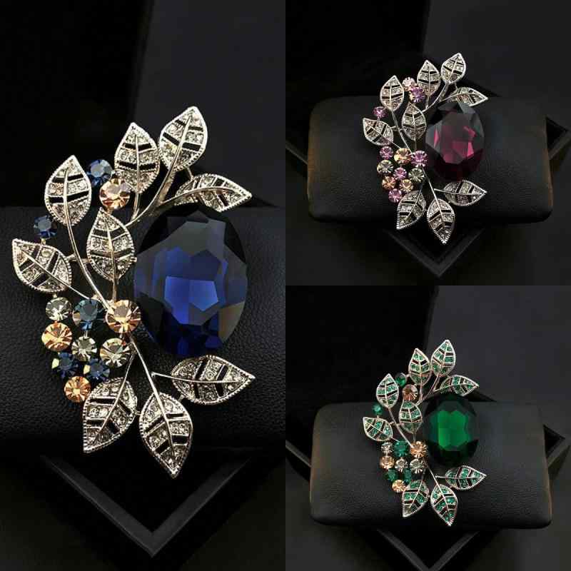 ブローチ レディース アンティーク オリーブの葉 リーフ型 高級感 上品 ライトラグジュアリー エレガント フォーマル カジュアル オフィス スーツ ジャケット 結婚式 入学式 卒業式 パーティー アクセサリー 合金 グリーン レッド