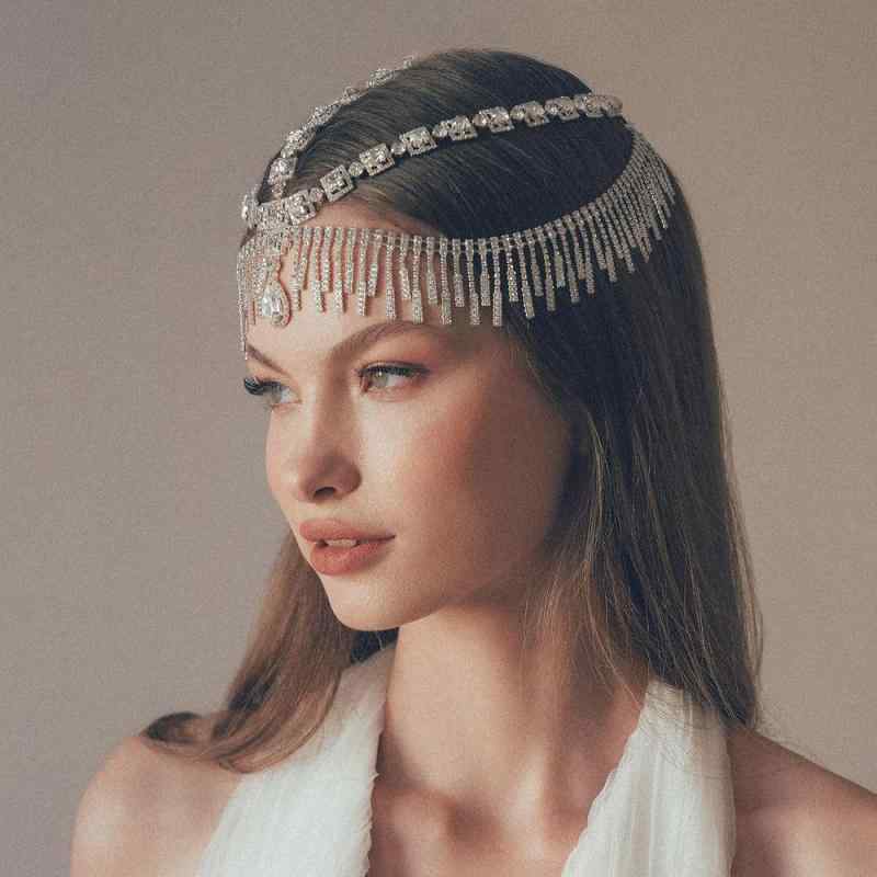 ヘアアクセサリー レディース ジルコニア 髪飾り ヘアネット ダンス 発表会 結婚式 ブライダル パーテ..
