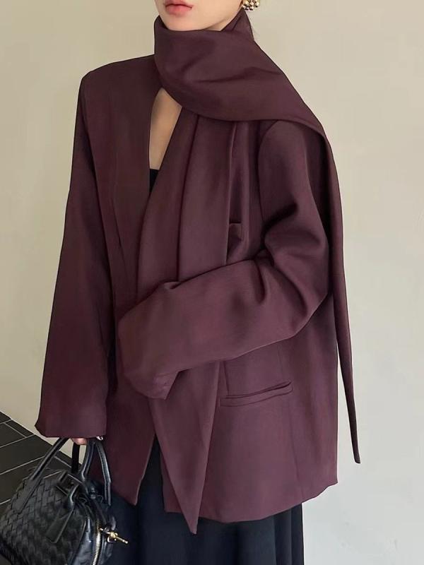 ・カテゴリ: ショートジャケット・シルエット: レギュラー・着丈: 普通丈 (約50-65cm)・ネックライン: Vネック・袖丈: 長袖・袖タイプ: レギュラー・デザイン要素: リボン・加工: パッチワーク・主な素材: ポリエステル70-8...