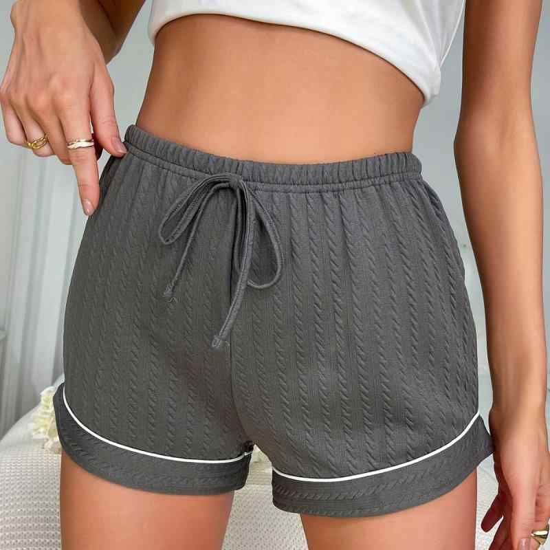 ショートパンツ レディース 無地 シンプル ウエストゴム 再生繊維 ポリエステル 快適 ソフト 柔らか 伸縮性 通気性 ルームウェア 部屋着 パジャマ カジュアル リラックス 通年 デイリーユース