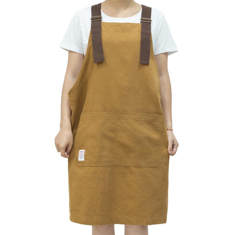 エプロン レディース メンズ 男女兼用 大きいサイズ ゆったり ビッグシルエット 純綿 キャンバス 帆布 防汚 ワークエプロン 花屋 カフェ 飲食店 料理教室 ...