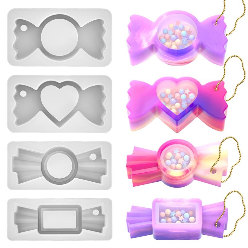 シリコンモールド キャンディ シャカシャカグリッター レジン型 DIY 手作り ハンドメイド 不規則形 不..