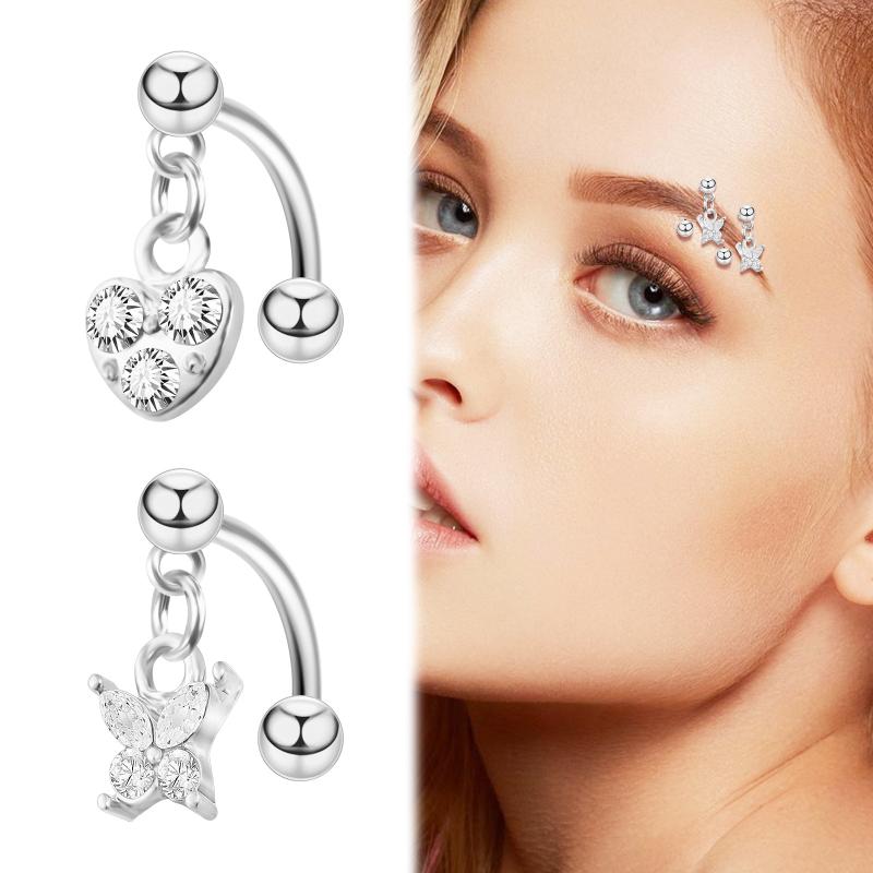 ボディピアス 眉ピアス 口ピアス スタッドピアス イヤリング 軟骨ピアス ステンレス鋼製 ジルコニア ハ..