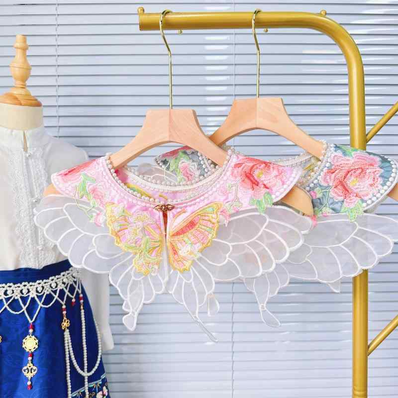 キッズ 子供用 女の子 中華風 漢服風 衣装 セットアップ トップス 馬面スカート プリーツスカート パー..