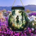 サンキャッチャー 森の妖精 プリンセス 天使 カラフル アクリル 円盤 窓辺 玄関 ポーチ 吊り下げ 飾り インテリア 車内装飾 ナチュラル雑貨(x2)