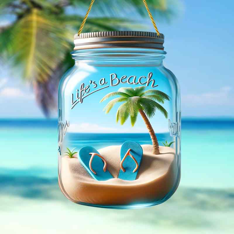 サンキャッチャー アクリル ビーチ ヤシの木 ビーチサンダル モチーフ 光のオブジェ 窓 ガラスドア 庭 ..