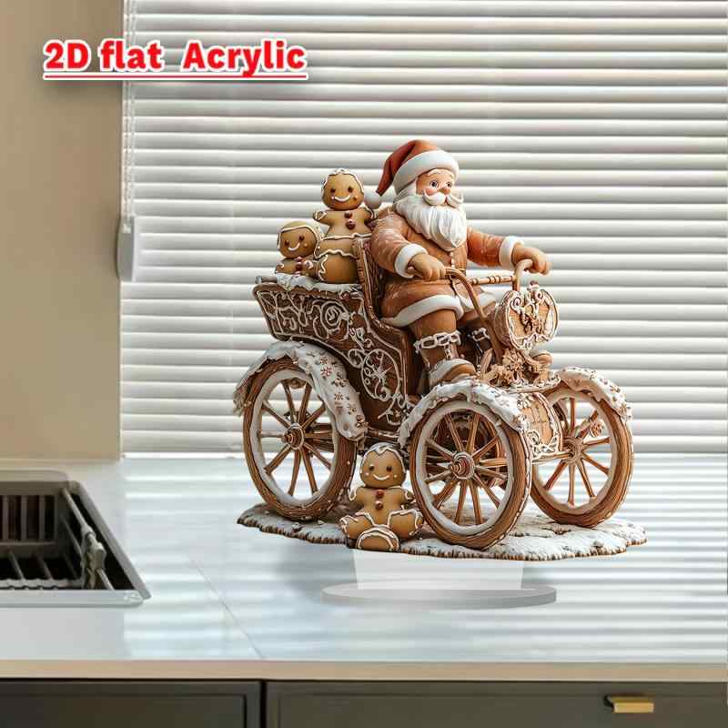 置物 クリスマス サンタクロース ソリ アクリル製 おしゃれ かわいい インテリア デコレーション オブ..