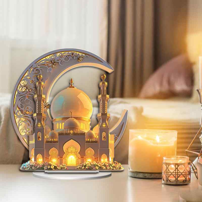 置物 アクリル製 月 建築モチーフ レトロ 宗教風 スピリチュアル 卓上ディスプレイ オブジェ インテリ..