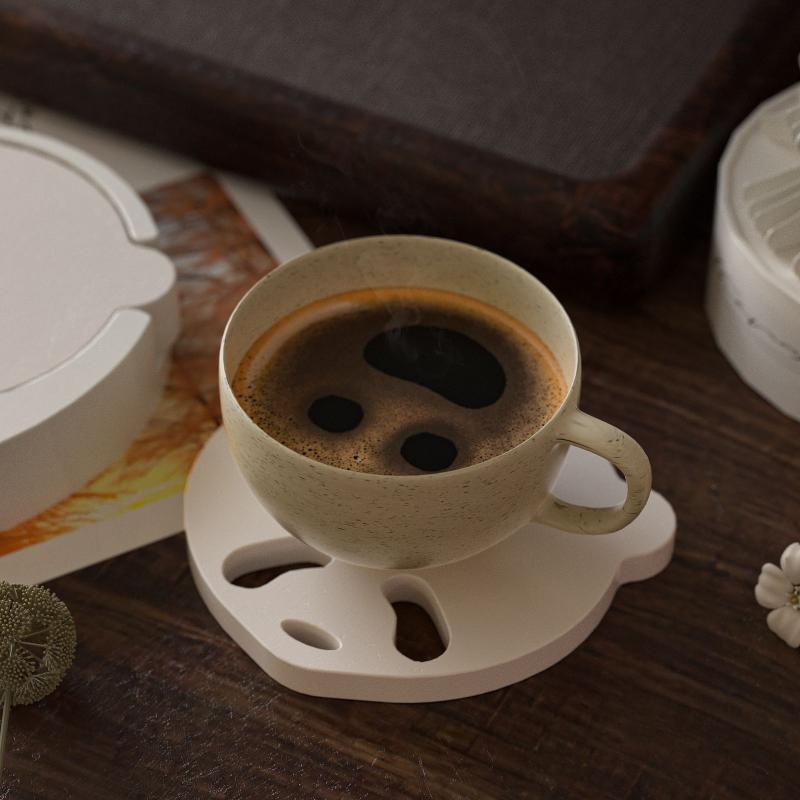 ・カテゴリ: ベーキングモールド、ケーキモールド・形状: 不規則・素材: シリコン・用途: DIY・仕様: クマ型コースターモールド、コースター収納台座、コースター収納台座コンボモールド・スタイル: 青春トレンド・カラー: ホワイト