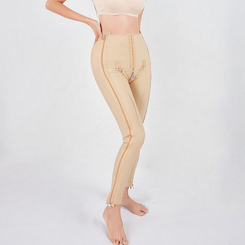 ガードル 脂肪吸引 術後ケア 美容医療 ウエスト 腹部 太もも 強力着圧 ハイウエスト シェイプアップ 補正下着 ロング丈 ナイロン ホック付き スキンカラー ...