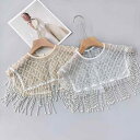 付け襟 レディース フェイクパール シフォン フラワー フリンジ タッセル チャーム チャイナドレス ワンピース ドレス用 装飾 ショール ストール 日常使い ...