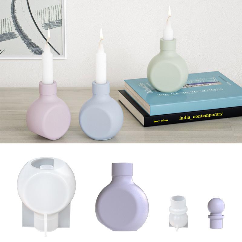 シリコンモールド DIY ハンドメイド メッセージボトル型 花瓶 フラワーベース アロマストーン キャンド..