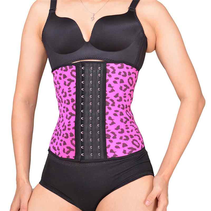ウエストニッパー レディース ヒョウ柄 ラテックス ゴム製 産後ケア 補正下着 ウエストシェイパー お腹..
