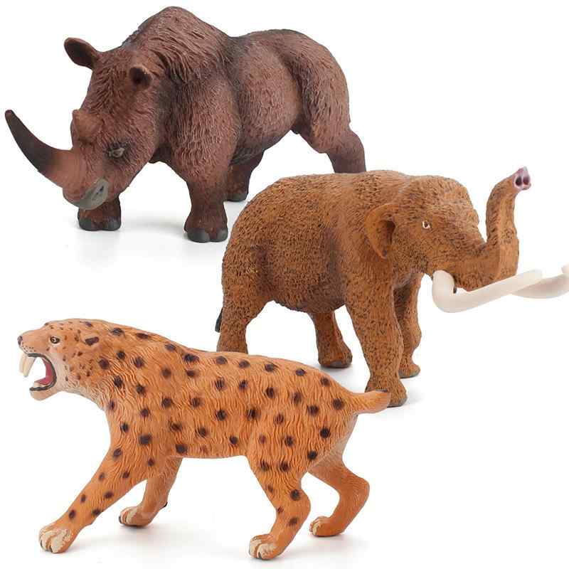 フィギュア キッズ 古代生物 リアル 精巧 ケナガサイ マンモス マクラウケニア アメリカマストドン ゴルゴノプス サーベルタイガー 知育玩具 インテリア 置物 コレクションセット PVC製