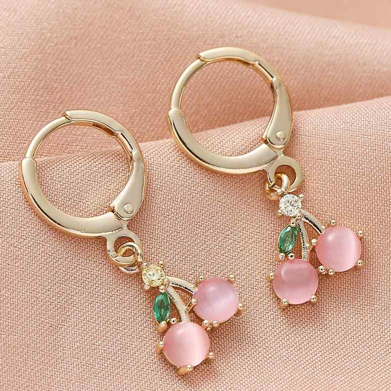 ピアス イヤリング レディース 春夏 ライチ フルーツモチーフ シンプル エレガント 上品 ジルコニア ス..