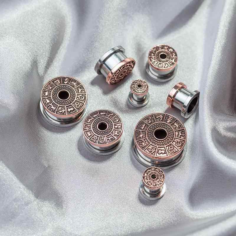 ボディピアス ユニセックス サージカルステンレス 欧米風 レトロ 円形 プラグ 拡張器 個性的 イヤートンネル アニマルデザイン ジュエリー アクセサリー