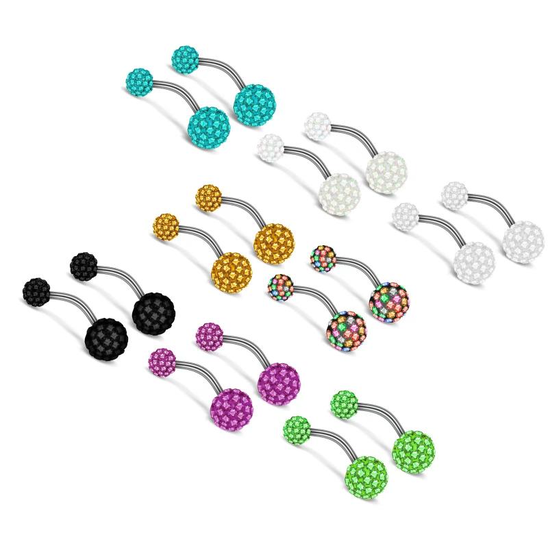 へそピアス レディース ベリーリング 欧米スタイル おしゃれ 大人かわいい クレイ フルジルコニア ストーン取れにくい サージカルステンレス ベリーダンス 発表会 イベント デイリー アクセサリー 飾り