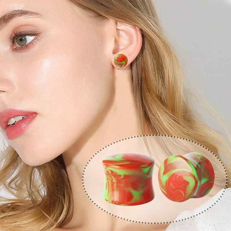 ボディピアス メンズ レディース 耳拡張器 アクリル 欧米スタイル パンク カラフル 丸型 シンプル デザイン 軽量 ユニセックス ファッション 普段使い ストリート