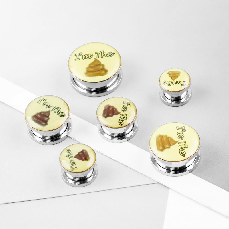 ピアス レディース 女性用 ステンレス 個性的 アルファベットうんちデザイン 滴油エナメル 幾何学模様 ..