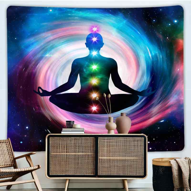 タペストリー 仏陀 座像 仏像 アート 北欧風 おしゃれ ポリエステル製 ファブリック 壁掛け インテリア..