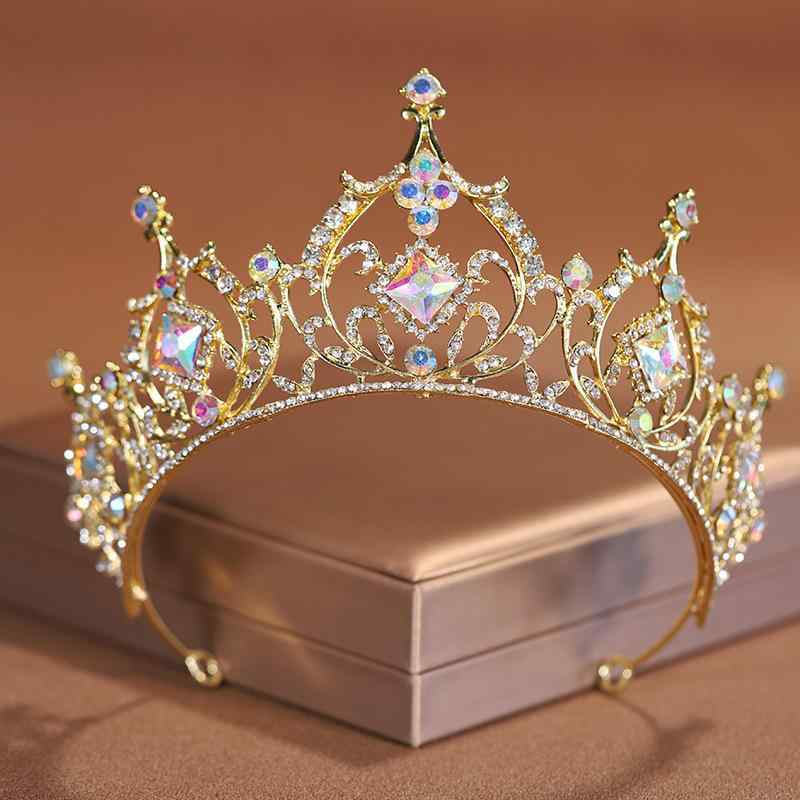 ヘッドドレス レディース クラウン ティアラ 王冠 花嫁 ブライダル ウェディング 結婚式 成人式 誕生日 パーティー フォーマル 豪華 エレガント 上品 ゴー...