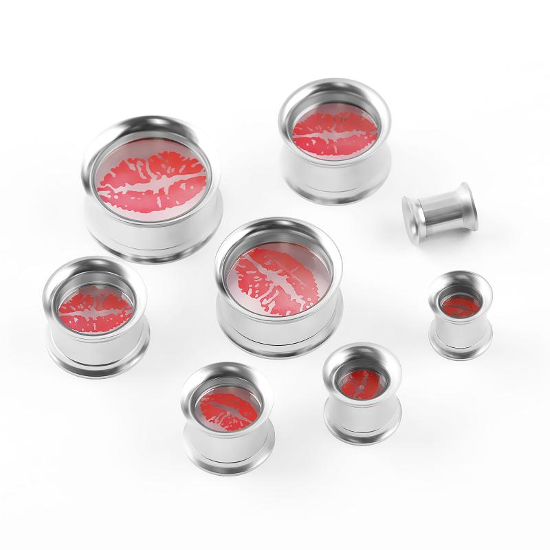 ボディピアス ユニセックス 男女兼用 ステンレス製 リップモチーフ 個性的 ホイール型 イヤーエキスパ..