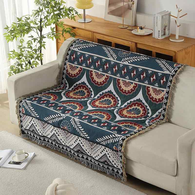 ブランケット アメリカン ナバホ柄 ソファカバー 壁掛け タペストリー 多機能 マルチカバー 昼寝 ひざ..