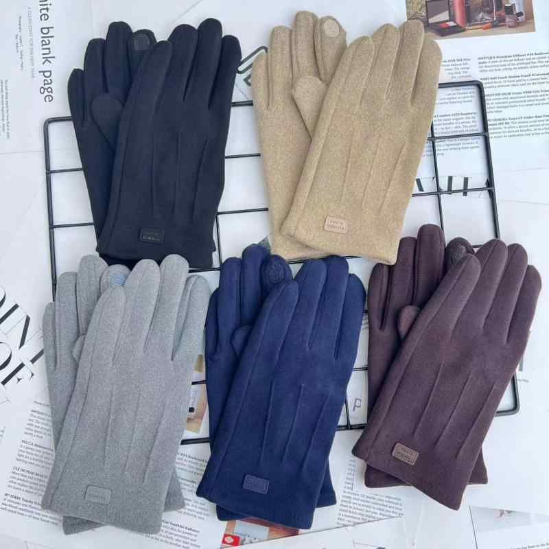 手袋 メンズ 秋冬 アウトドア サイクリング バイク 防寒 保温 裏起毛 5本指 タッチパネル対応 スマホ対..