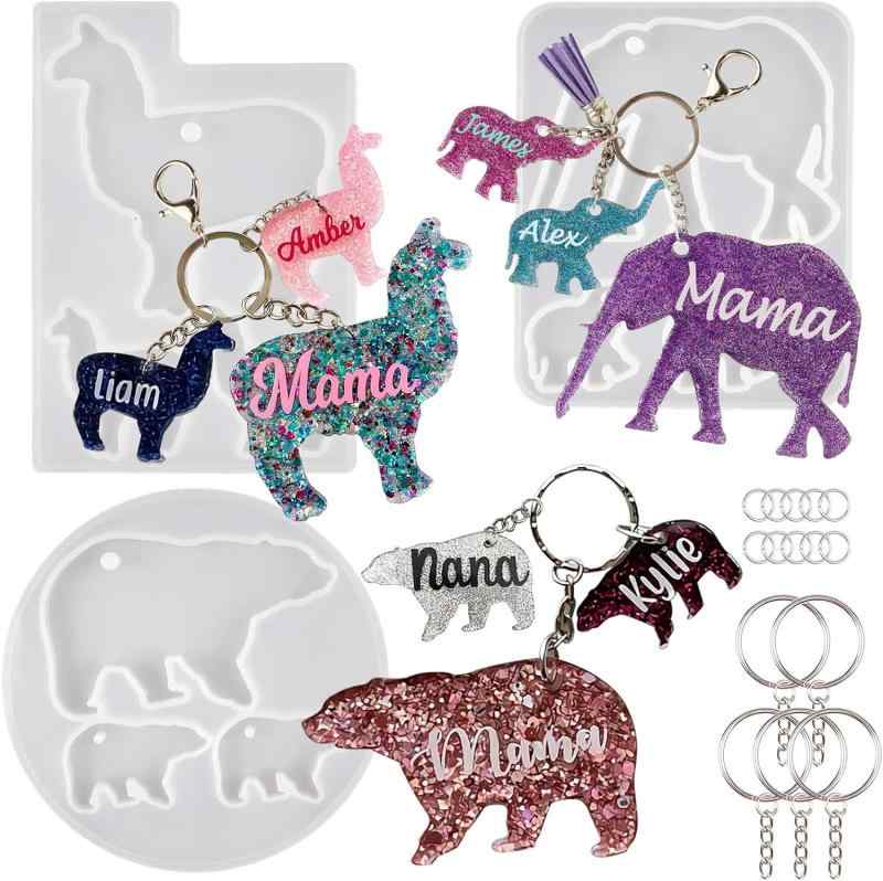 レジンモールド シリコン型 動物 アルパカ ゾウ ホッキョクグマ DIY ハンドメイド 手作り クラフト ホ..