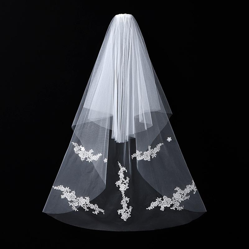 ヘッドドレス 花嫁 ブライダル ベール ロング 高級感 エレガント ロマンティック ナチュラル フレンチ..