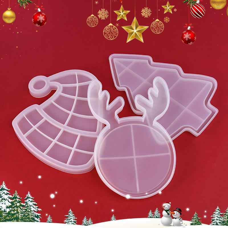 モールド DIY レジン シリコン 樹脂 クリスマス 鹿の角 クリスマスツリー 不規則形 トレイ 皿 おやつ フルーツ デザート 手作り ハンドメイド 手芸 クラフト