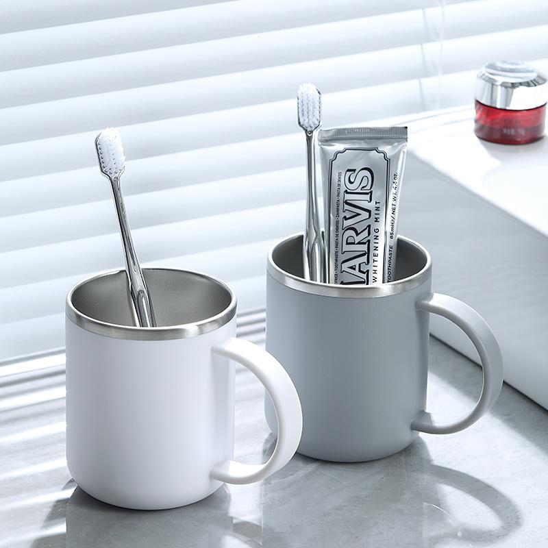洗面コップ 歯磨き うがい 304ステンレス製 家庭用 学生 寮 カップル ペア モダン シンプル おしゃれ ..