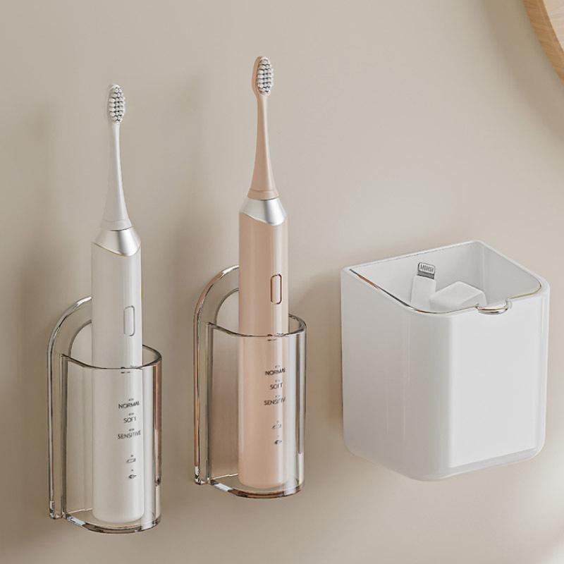 口腔ケア用品スタンド 電動歯ブラシ デンタル用品 壁掛け 穴あけ不要 家庭用 洗面所 バスルーム収納 シ..