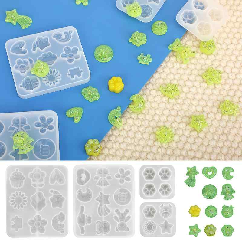 レジンモールド DIY ハンドメイド 手作り 指輪 リング ヘアクリップ 髪飾り アクセサリー シリコン型 ..