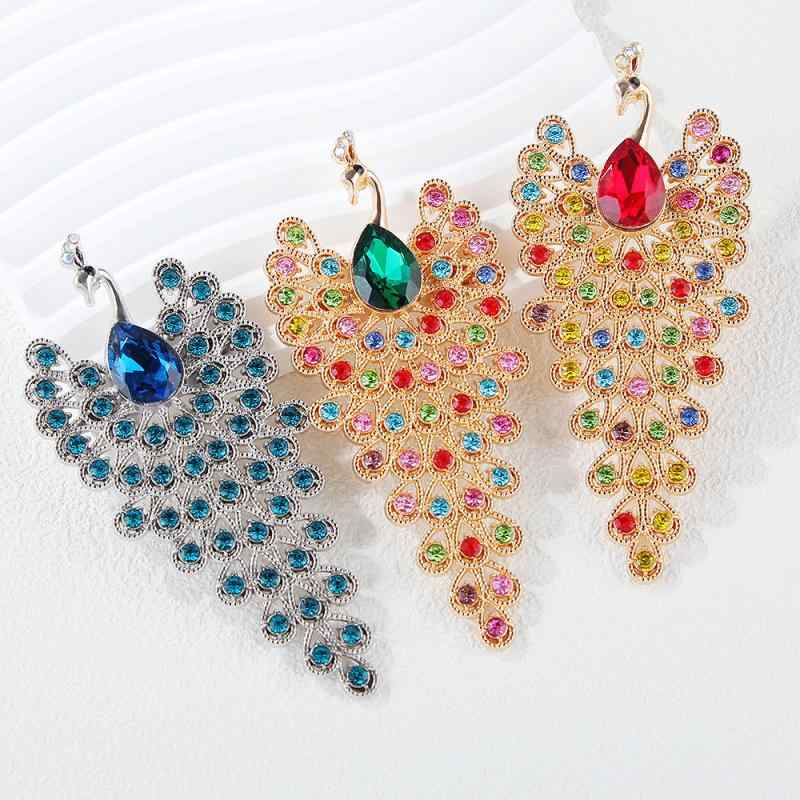 ブローチ レディース 孔雀 動物モチーフ 欧米風 エレガント 華やか 上品 スーツ フォーマル オフィス 結婚式 入学式 卒業式 パーティー 普段使い アクセサリー 合金