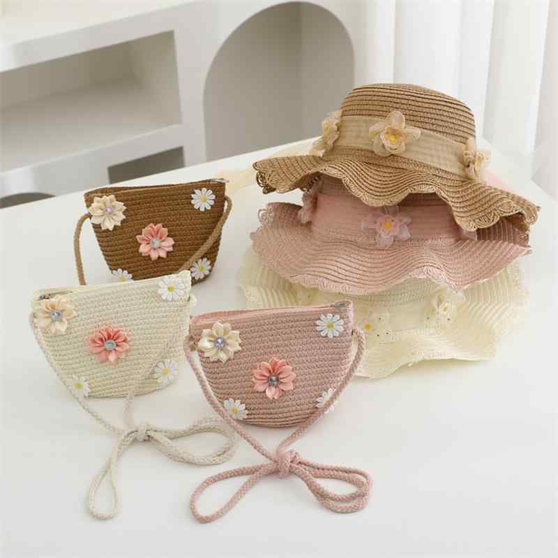 麦わら帽子 キッズ 女の子 ベビー 親子お揃い 日よけ UVカット 紫外線対策 つば広 夏 ビーチ リゾート ..